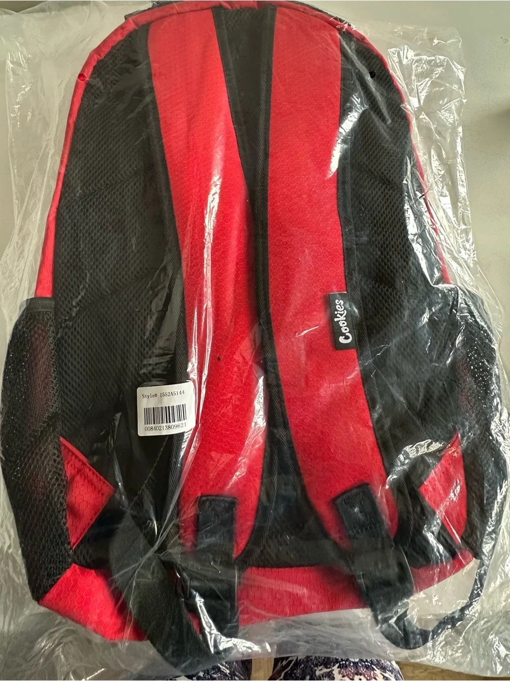 Cookies Red Unisex Smell Proof Backpack with Bold White Logo